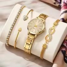 4PCS Fashion Women's Watch Set